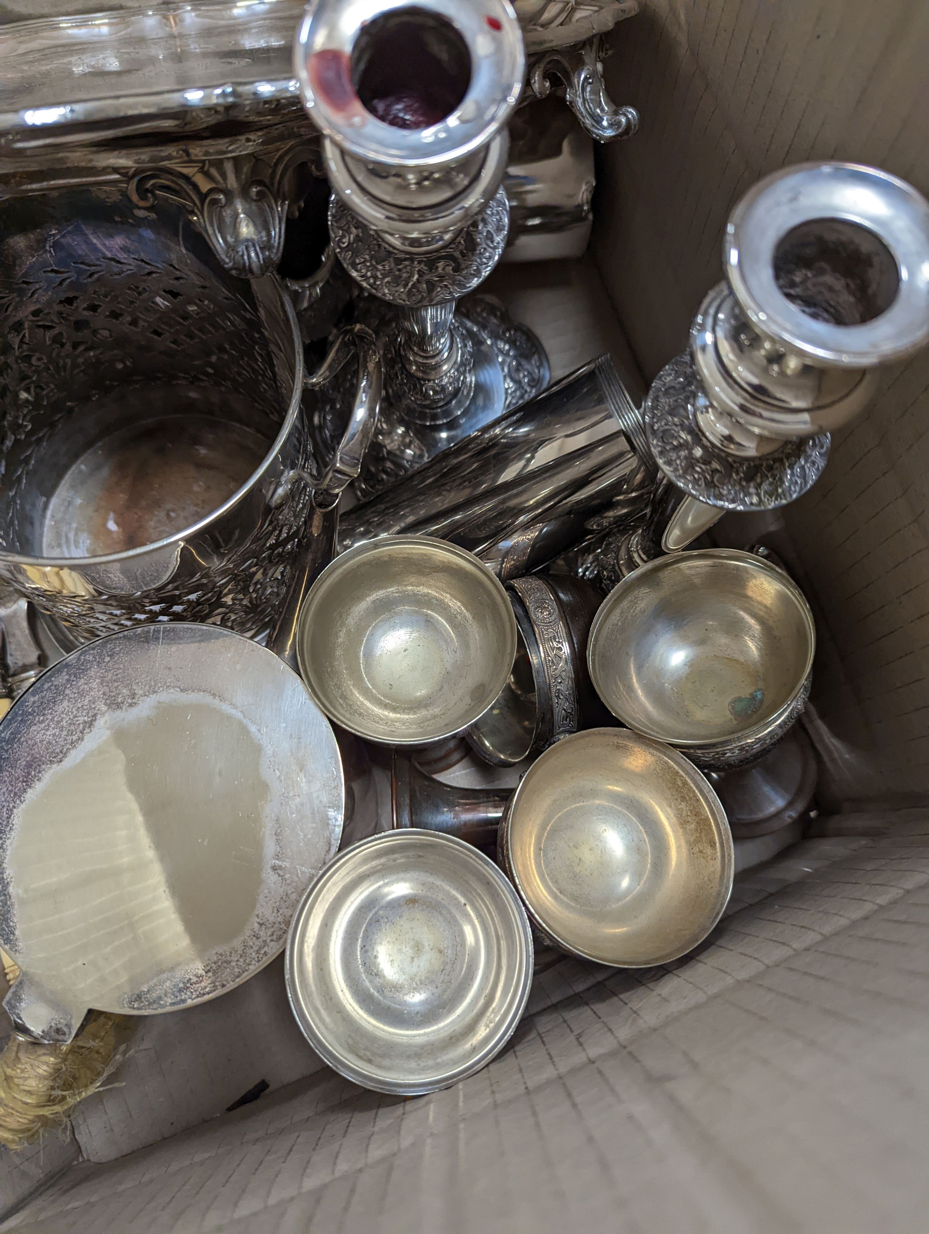 A collection of 19th century and later silver plated ware